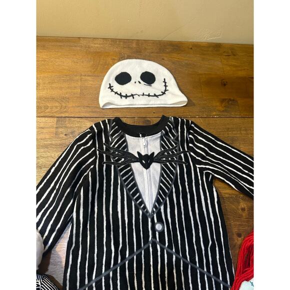 Jack Skellington Pajama Sleeper 2T w/ Jack & Sally Dolls Included Lot Halloween - Picture 11 of 12